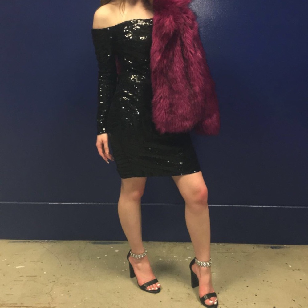 Black sequence dress